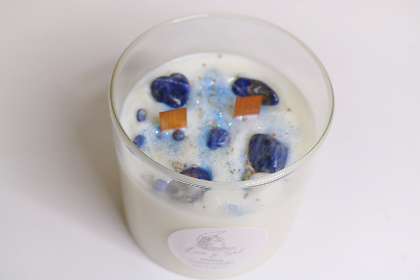 Intuition Sodalite Crystal Candle