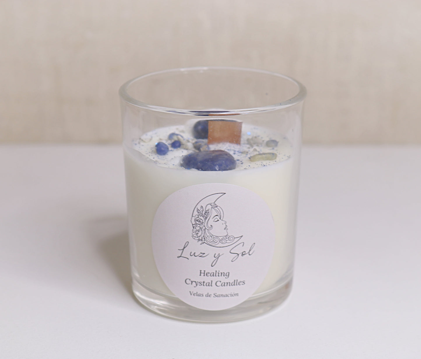 Intuition Sodalite Crystal Candle