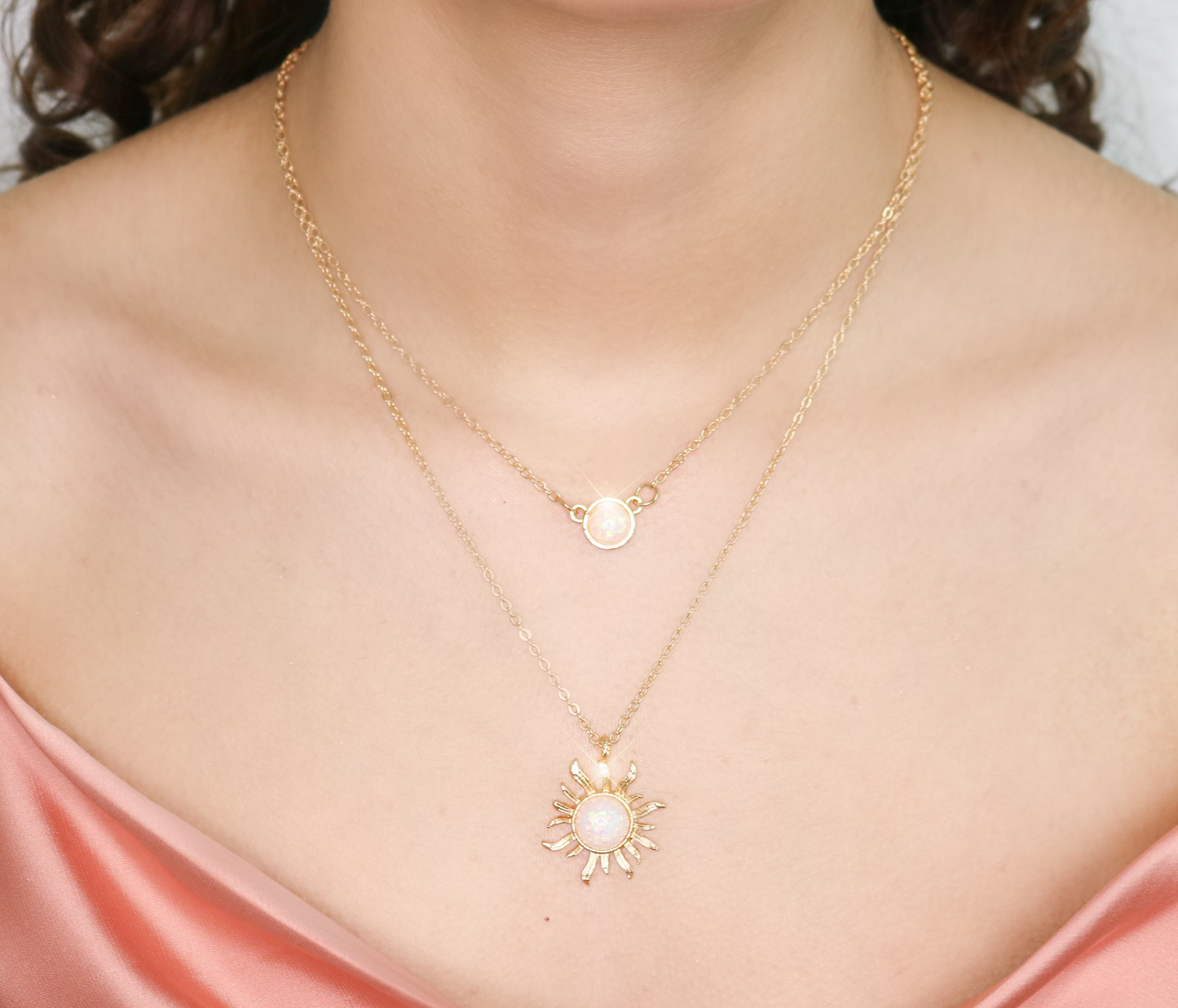 Sol Necklace Set Gold Plated