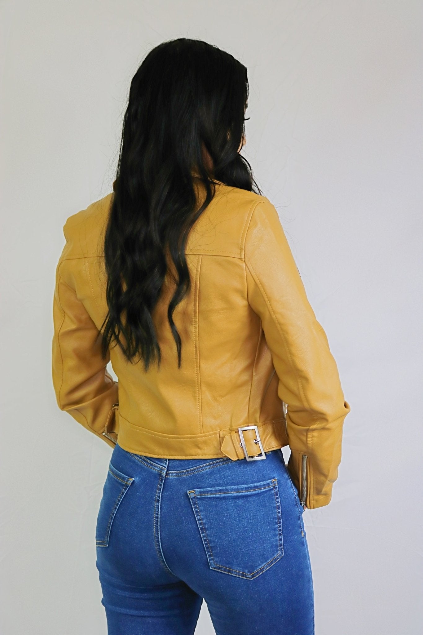 Chai Latte Leather Jacket - Luvina Boutique