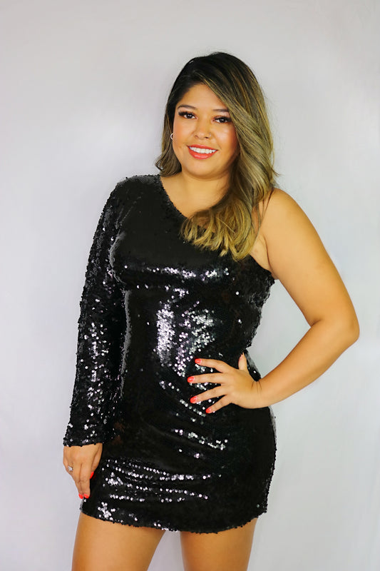 Night Shimmers Sequin Dress