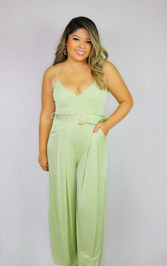 Lush Green Jumpsuit - Luvina Boutique